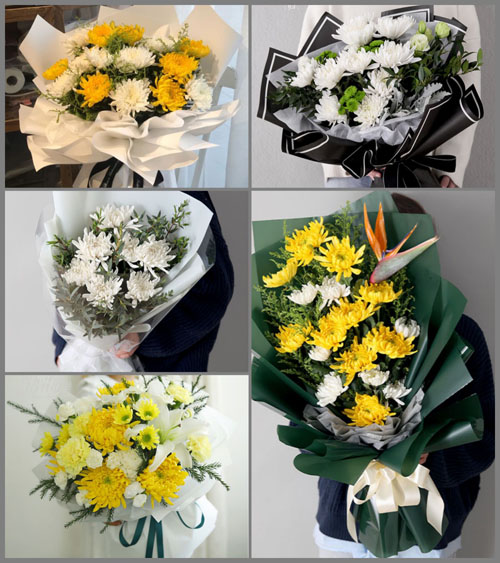 山东青岛胶州市胶莱镇南沙梁二村白事花束代送